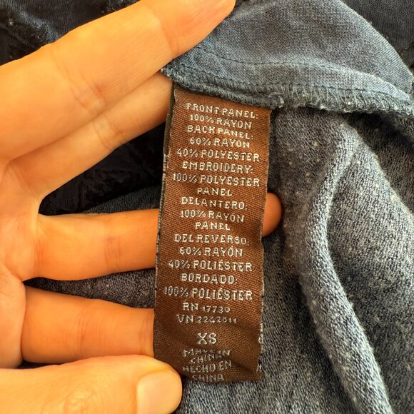 Knox Rose Navy Blue Aztec/Inca/Boho Sleeveless Tunic Women's Top XS - Picture 4 of 10